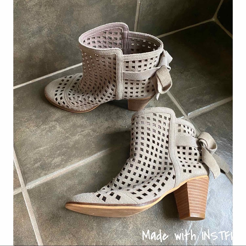 Anthropologie Farylrobin Suede Ankle Booties